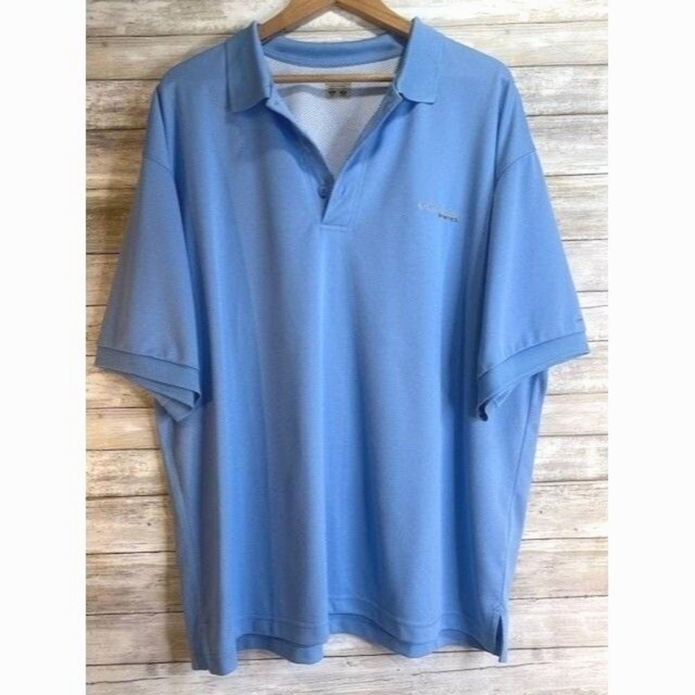 Columbia PFG Omni-Shade Mens Polo Shirt XL Blue‎